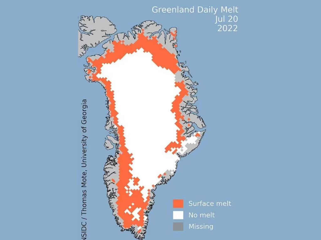 Qrenlandiyada buz kütlələri