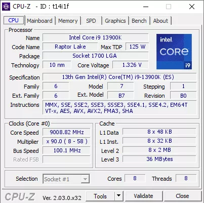 core i9 9 Ghz rekord