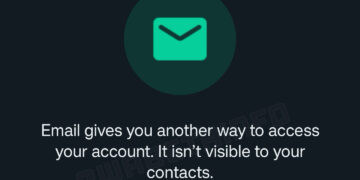 WhatsApp e-poçt təsdiqləyə