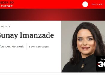 Azərbaycanlı xanım təsisçi “FORBES 30 UNDER 30” siyahısında!