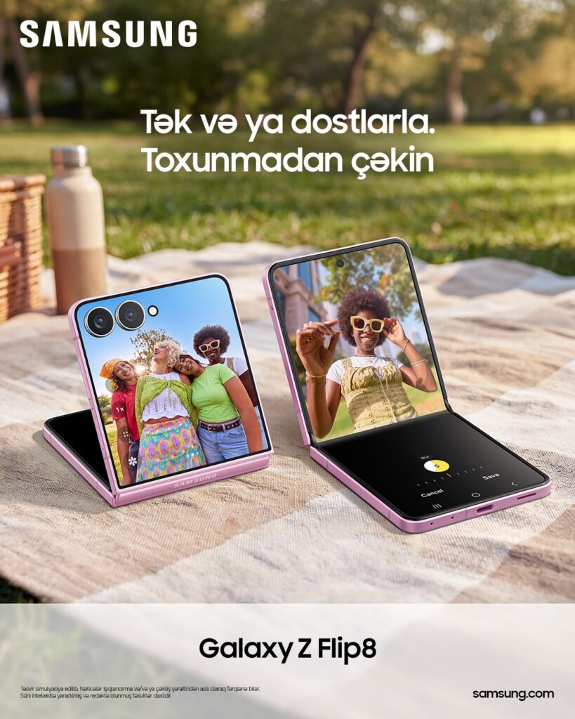 Galaxy Z Flip8 FlexCam ilə toxunmadan selfi çəkilişi