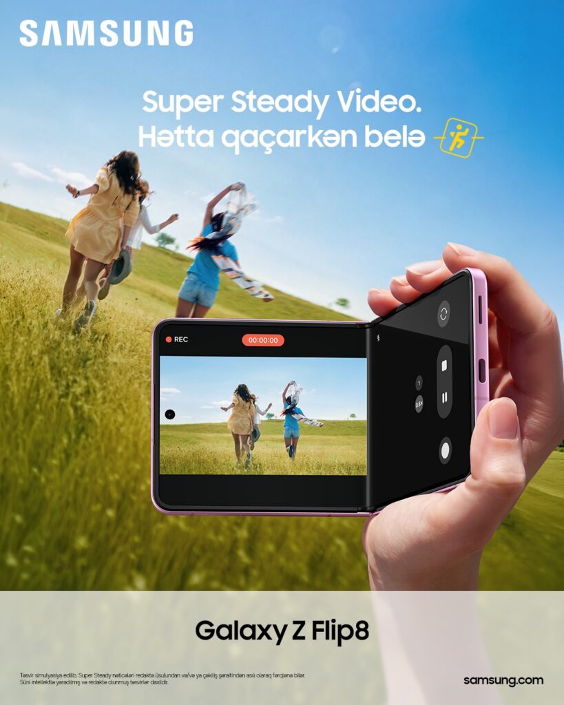 Galaxy Z Flip8 Super Steady video stabilizasiyası